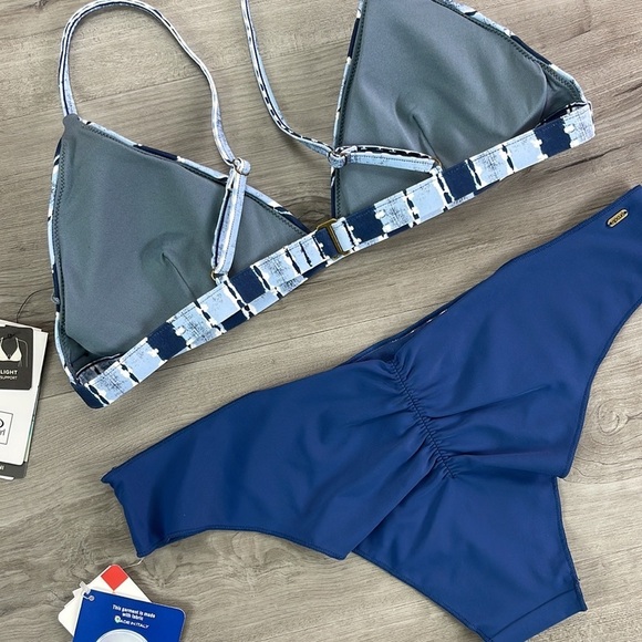 ☀️RIP CURL☀️ NOMAD STRIPE FIXED TRI CLS SURF ECO CHEEKY PANT BIKINI SET - Picture 14 of 14